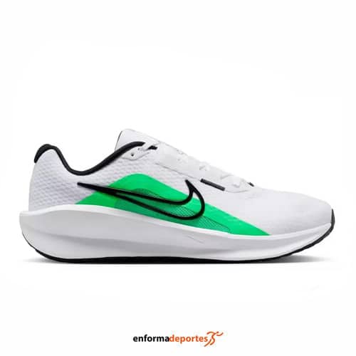 Zapatilla hombre Nike Downshifter 13 | WHITE/BLACK-GREEN SHOCK