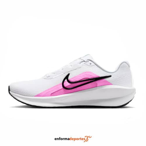 Zapatilla mujer Nike Downshifter 13 | WHITE/PINK SPELL-BLACK - Imagen 3