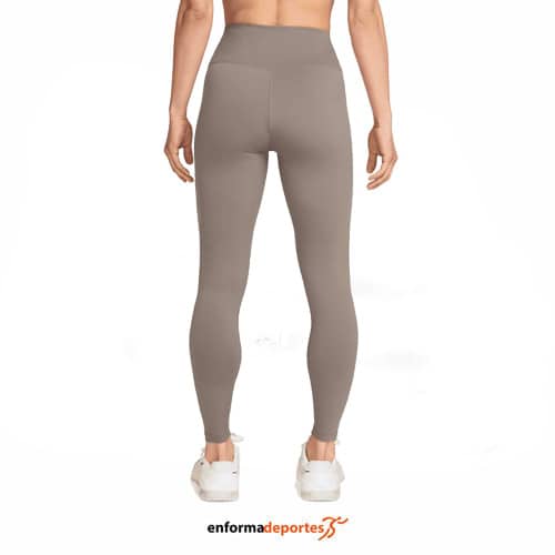 MALLA MUJER NIKE ONE HIGH-WAISTED 7/8 L | MINK BROWN/BLACK - Imagen 2