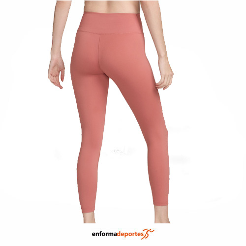 MALLA MUJER NIKE ONE HIGH-WAISTED 7/8 | CANYON PINK/BLACK - Imagen 2