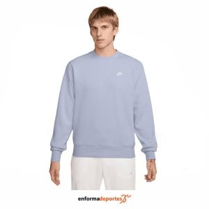 Sudadera hombre Nike Club Fleece Crew | GHOST/WHITE
