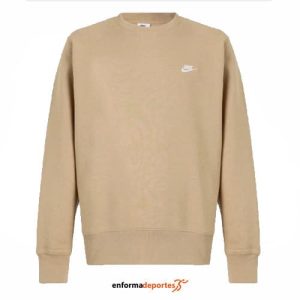 Sudadera hombre Nike Club Fleece Crew | PARACHUTE BEIGE/WHITE