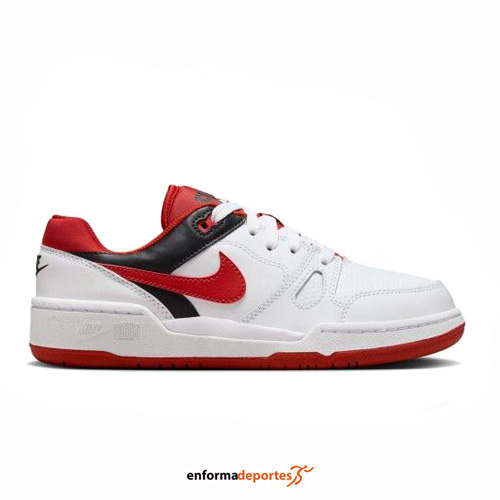 ZAPATILLA JUNIOR NIKE FULL FORCE LOW | WHITE/MYSTIC RED-BLACK-TE