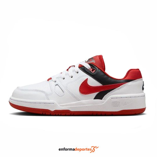 ZAPATILLA JUNIOR NIKE FULL FORCE LOW | WHITE/MYSTIC RED-BLACK-TE - Imagen 2