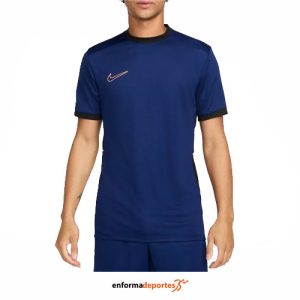 Camiseta hombre Nike Academy Dri-Fit  | BLUE VOID/BLACK/ORANGE PU