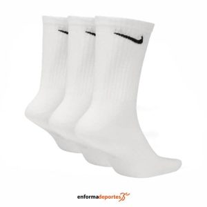 CALCETINES UNISEX NIKE EVERYDAY LIGHTWEIGHT CREW | WHITE/BLACK