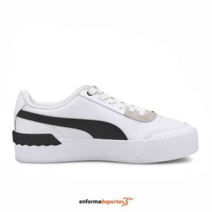 ZAPATILLA MUJER PUMA CARINA LIFT | WHITE-PUMA BLACK-P