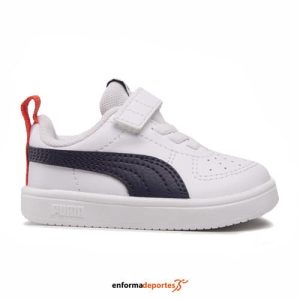 ZAPATILLA INFANTIL PUMA RICKIE AC INF | WHITE-PEACOAT