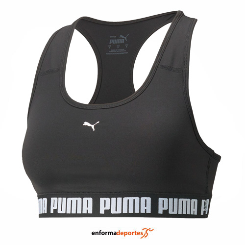 TOP MUJER PUMA MID IMPACT PUMA STRONG ELEKTRO PURPLE | PUMA BLACK