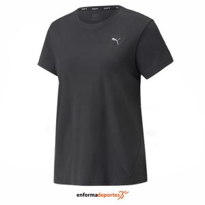 CAMISETA MUJER PUMA RUN FAVORITE SS TEE | BLACK