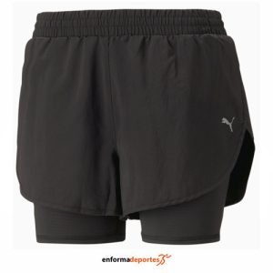 PANTALON CORTO MUJER PUMA RUN FAVORITE WOVEN 2 | BLACK