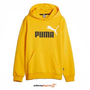 SUDADERA JUNIOR PUMA ESS+ 2 COL BIG LOGO | YELLOW SIZZLE