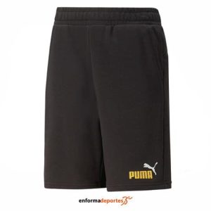 PANTALON CORTO JUNIOR PUMA ESS+ 2 COL TR | BLACK-MUSTARD