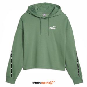 SUDADERA MUJER PUMA ESS TAPE HOODIE FL | EUCALYPTUS