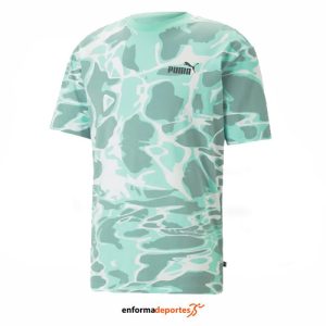 CAMISETA HOMBRE PUMA SUMMER SPLASH AOP TEE | MINT