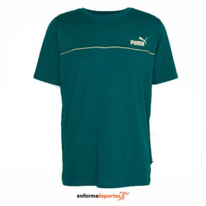 CAMISETA HOMBRE PUMA ESS+ MINIMAL GOLD | MALACHITE