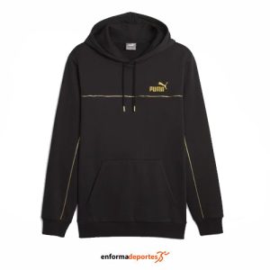 SUDADERA HOMBRE PUMA ESS+ MINIMAL GOLD HO ALPINE SNOW | BLACK