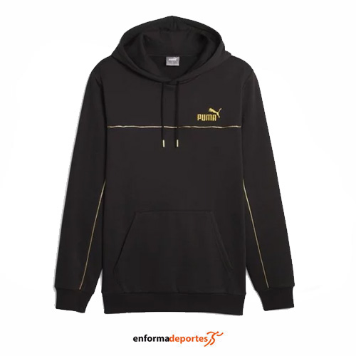 SUDADERA HOMBRE PUMA ESS+ MINIMAL GOLD HO ALPINE SNOW | BLACK