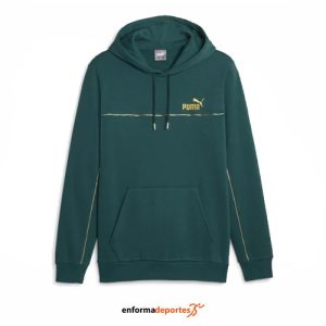 SUDADERA HOMBRE PUMA ESS+ MINIMAL GOLD HO ALPINE SNOW | MALACHITE