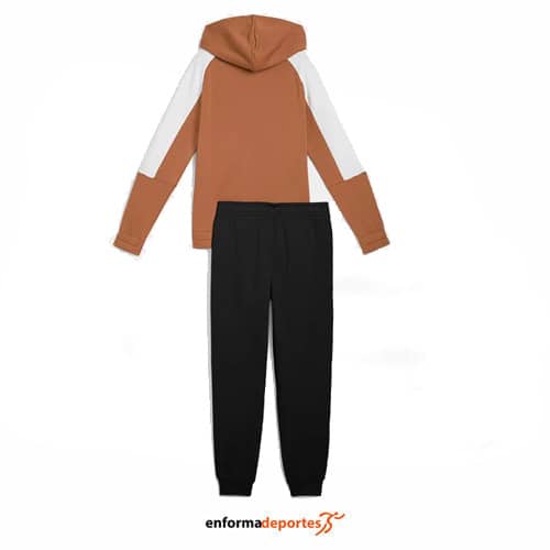 Chándal Junior Puma Essential Block Hooded | CARAMEL - Imagen 2