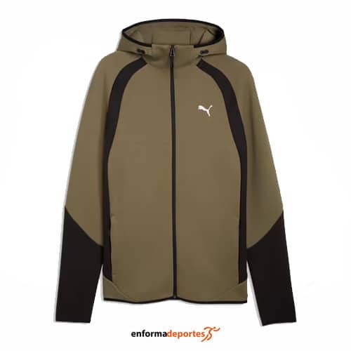Sudadera Hombre Puma Evostripe Full Zip Hoodie | GREEN