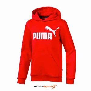 SUDADERA JUNIOR PUMA ESS LOGO HOODY FL | HIGH RISK RED