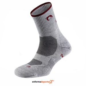 CALCETIN MUJER LURBEL TIERRA | GRIS HIELO /ROJO
