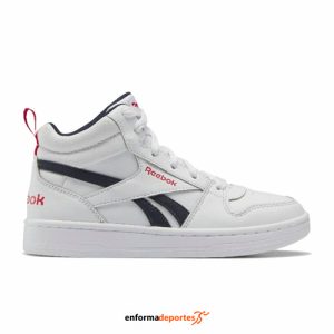 ZAPATILLA JUNIOR REEBOK ROYAL PRIME MID 2.0 | FTWWHT/VECNAV/VECRED