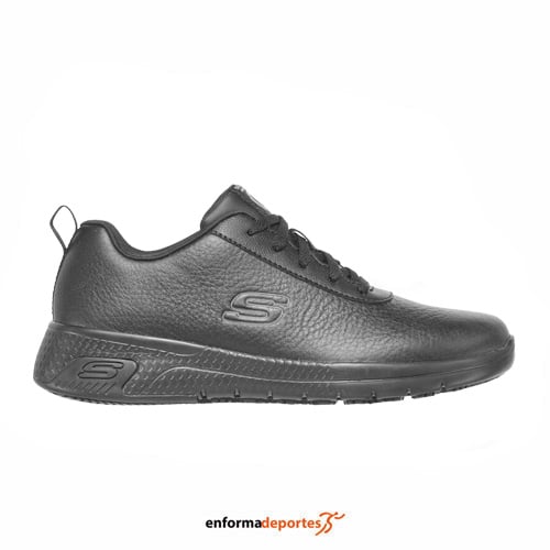 ZAPATILLA MUJER SKECHERS MARSING-GMINA | BLACK PRIME ASIA LEATHER