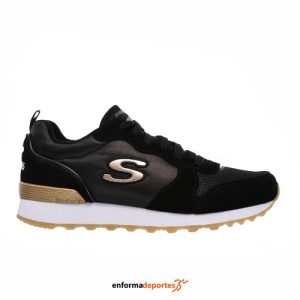 ZAPATILLA MUJER SKECHERS RETROS-OG 85-GOLDN GURL | NEGRO