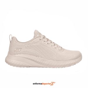 ZAPATILLA MUJER SKECHERS BOBS SQUAD CHAOS – FACE OFF | NUDE ENGINEERED KNIT