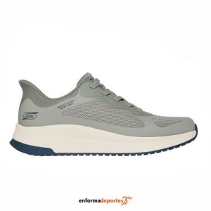 Zapatilla Hombre Skechers Bobs Squad 4 | OLIVE KNIT
