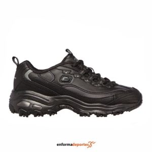 ZAPATILLA MUJER SKECHERS DLITES-FRESHSTART | BLACKDURALEATHER/BLACKTRI