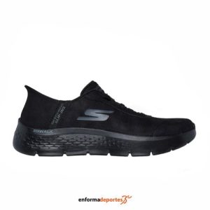 ZAPATILLA MUJER SKECHERS GO WALK FLEX | BLACK TEXTILE/TRIM