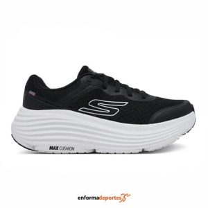 Zapatilla mujer Skechers Max Cushioning Endeavour | BLACK SYNTHETIC/WHITE TRI
