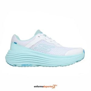 Zapatilla mujer Skechers Max Cushioning Endeavour | WHITE SYNTHETIC/MINT TRIM