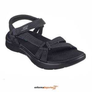 Sandalia mujer Skechers Heather Quarter Strap | BLACK TEXTILE