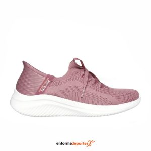 ZAPATILLA MUJER SKECHERS ULTRA FLEX 3.0 | MAUVE KNIT/PINK TRIM