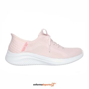 ZAPATILLA MUJER SKECHERS ULTRA FLEX 3.0 | LIGHT PINK TEXTILE/TRIM