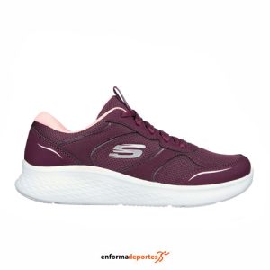 ZAPATILLA MUJER SKECHERS SKECH-LITE PRO – HIGH JOURNEY | PLUM DURALEATHER/MESH/TRI