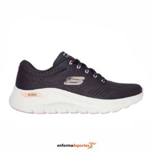Zapatilla mujer Skechers Arch Fit 2.0- Big League | PEWTER MESH/MULTI TRIM