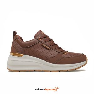 ZAPATILLA MUJER SKECHERS BILLION | CHOCOLATE DURALEATHER/ BL