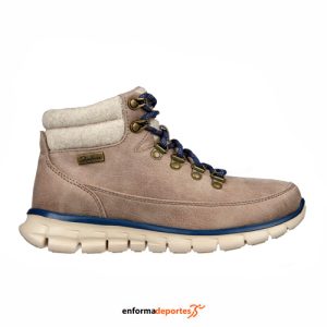 BOTA MUJER SKECHERS SYNERGY-COOL SEEKER | TAUPE MICROLEATHER/FELT