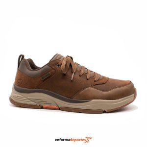 ZAPATILLA HOMBRE SKECHERS BENAGO – HOMBRE | DARK BROWN WATERPROOF LEA