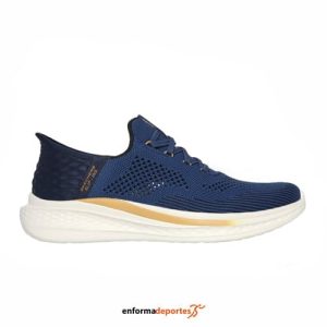 ZAPATILLA HOMBRE SKECHERS SLADE – QUINTO | BLUE KNIT