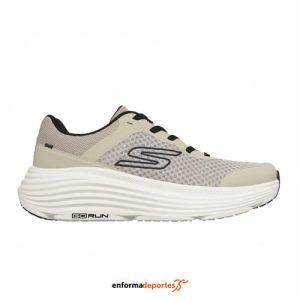 Zapatilla Hombre Skechers Max Cushioning Endeavour | TAUPE AND BLACK SYNTHETIC