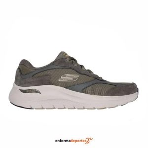 ZAPATILLA HOMBRE SKECHERS ARCH FIT 2.0 – THE KEEP | OLIVE SUEDE/MESH/DURALEAT