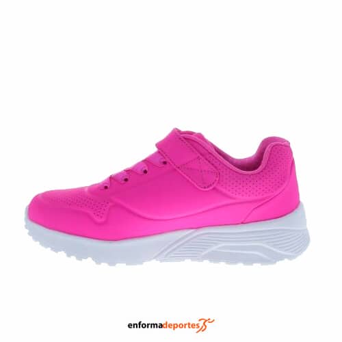 ZAPATILLA JUNIOR SKECHERS UNO LITE | H.PINK SYNTHETIC/TRIM - Imagen 3