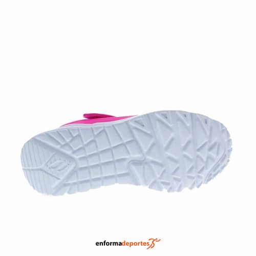 ZAPATILLA JUNIOR SKECHERS UNO LITE | H.PINK SYNTHETIC/TRIM - Imagen 4