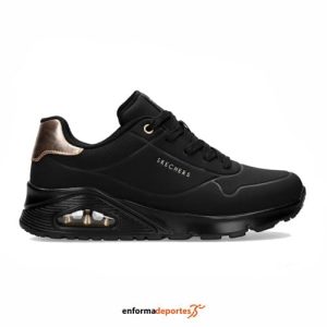 ZAPATILLA JUNIOR SKECHERS UNO GEN1 | BLACK SYNTHETIC/BLACK TRI